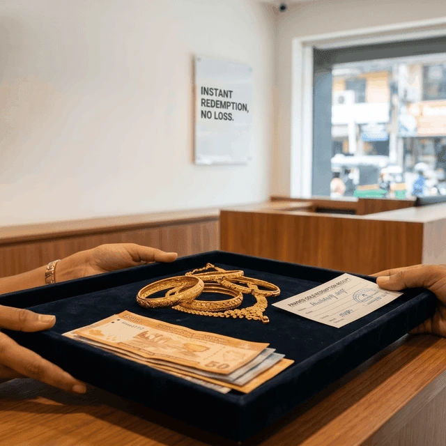 Pawned gold jewellery
